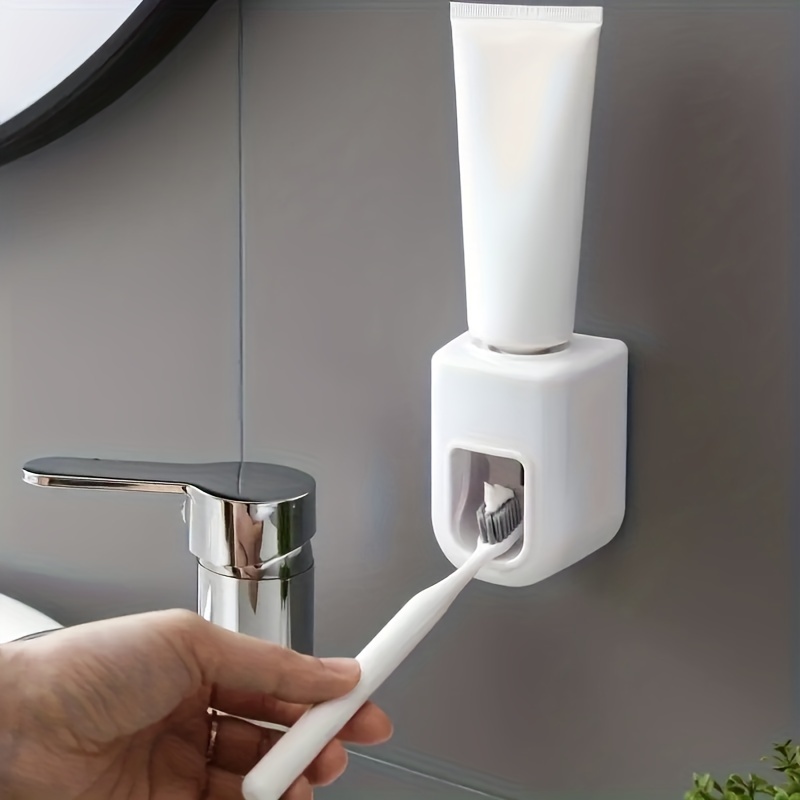 Soporte para cepillo de dientes montado en la pared para el baño,  dispensador de dientes eléctrico automático, juego de accesorios de baño  para niños