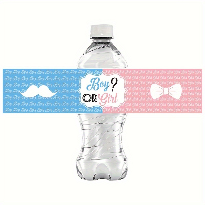 Water Bottle Labels Gender Reveal Waterproof Water Bottle - Temu