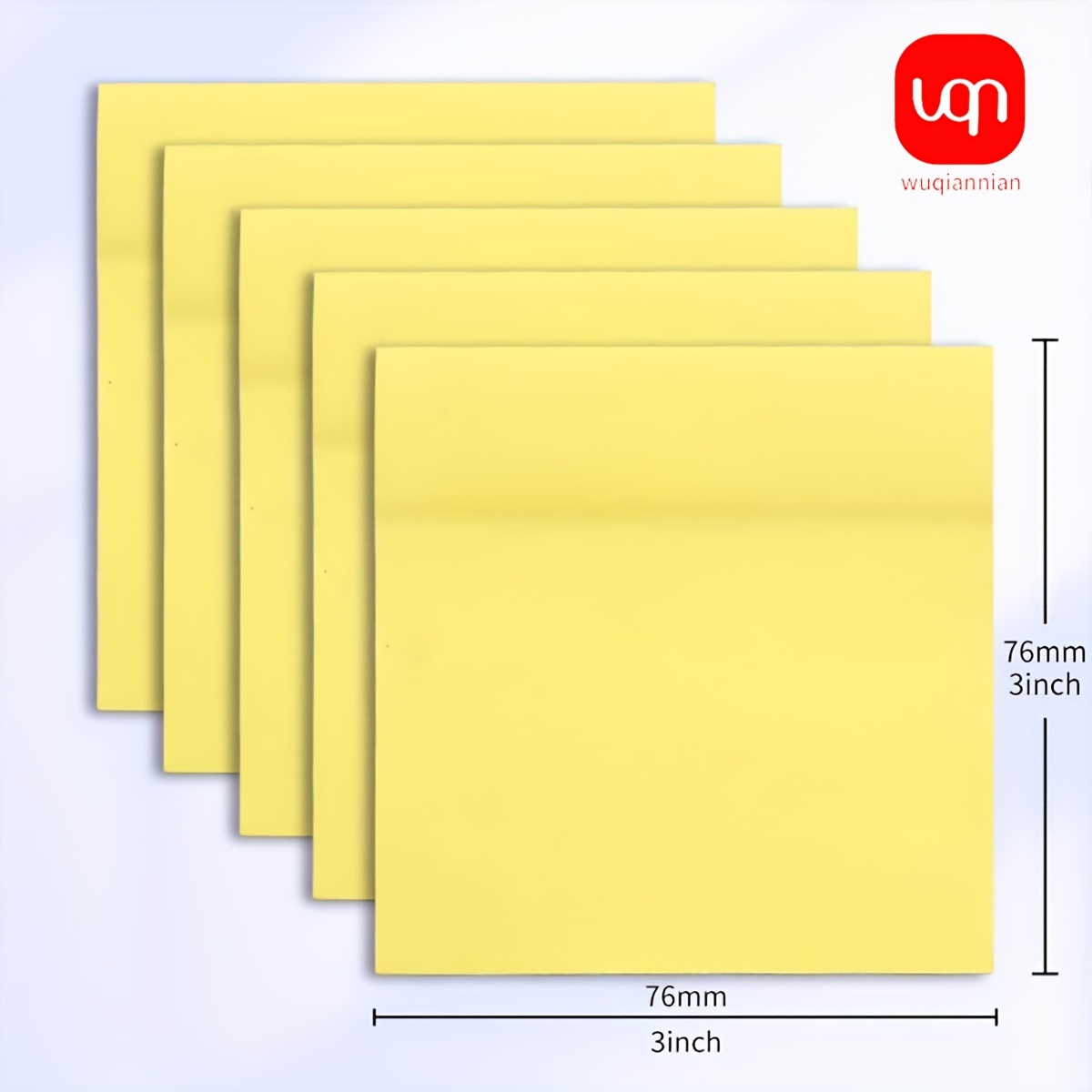 600 Sheets Transparent Sticky Notes 3x3 inch,12 Packs Pastel