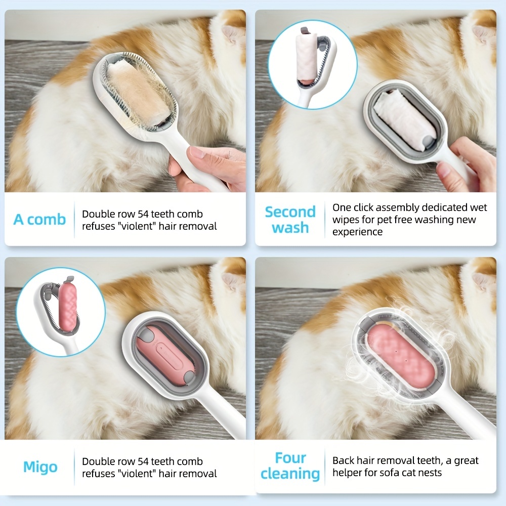  FYY Dog and Cat Brush for Shedding, Self Cleaning Dog Grooming  Brush Pet Slicker Brush for Long or Short Haired Dogs Cats Grooming Supplies  Pink : Pet Supplies