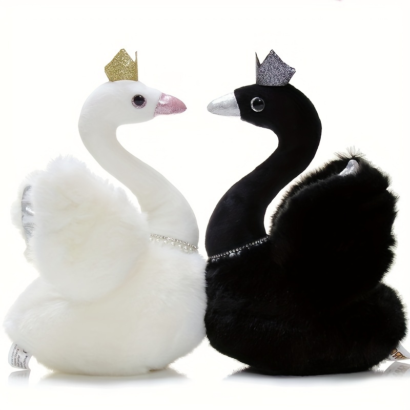 swan teddy with crown