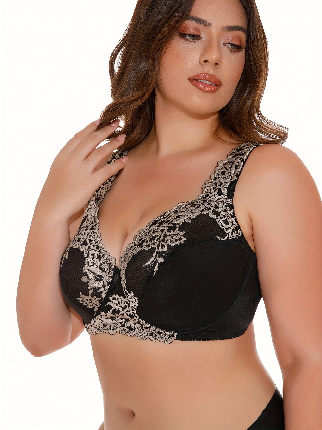 Plus Size Purple Sexy Lace Underwire Sexy Bra Set for Women : :  Clothing, Shoes & Accessories