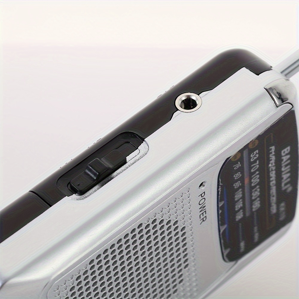  Radio portátil, funciona con pilas, radio transistor AM FM con  altavoces de bajo, sin operaciones complicadas, radios de bolsillo para  caminar y acampar : Electrónica