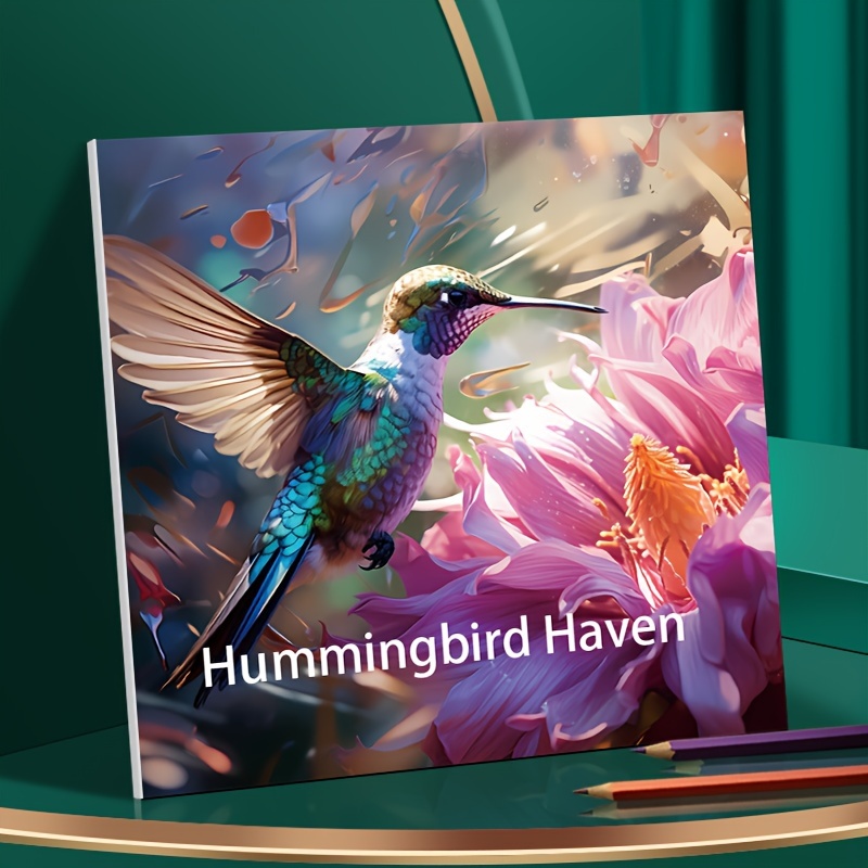 

1 Book Of Hummingbird Wonderland Coloring Book, Upgraded Version, Thickened Paper With 22 Pages, A Gift For Festivals And Birthdays Easter Gift