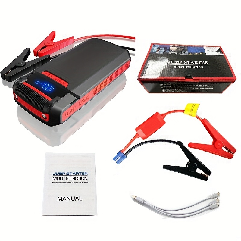 Factory Oem 12v 10000mah Portable Car Battery Booster Jumpstart Led Car  Starter Jump Starter - Automotive - Temu