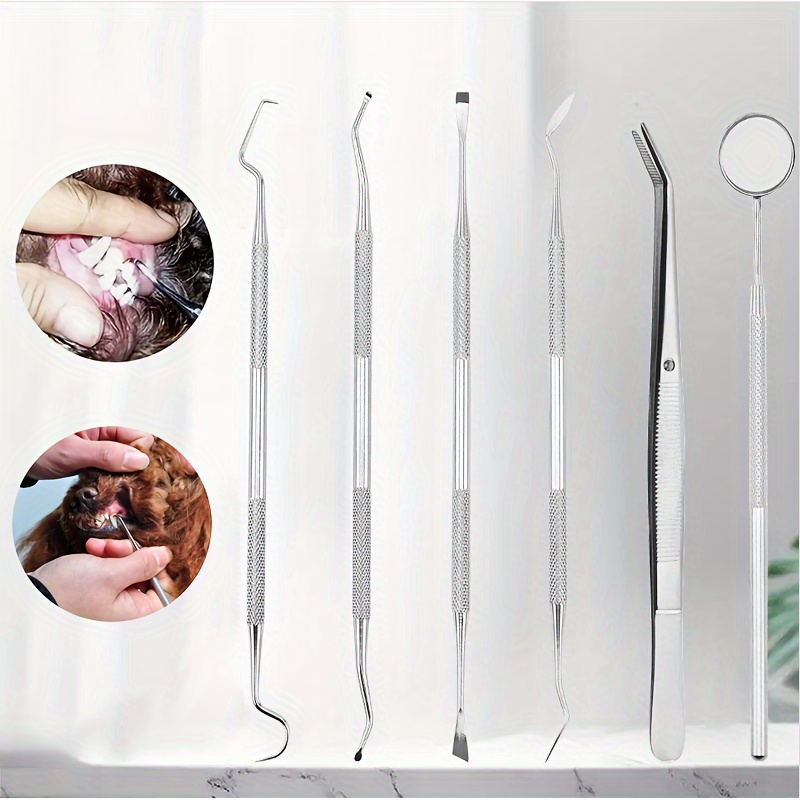 6/5/4/3Pcs Stainless Steel Dental Tools Oral Care Set Endoscope Tooth  Mirror Tweezers Probe