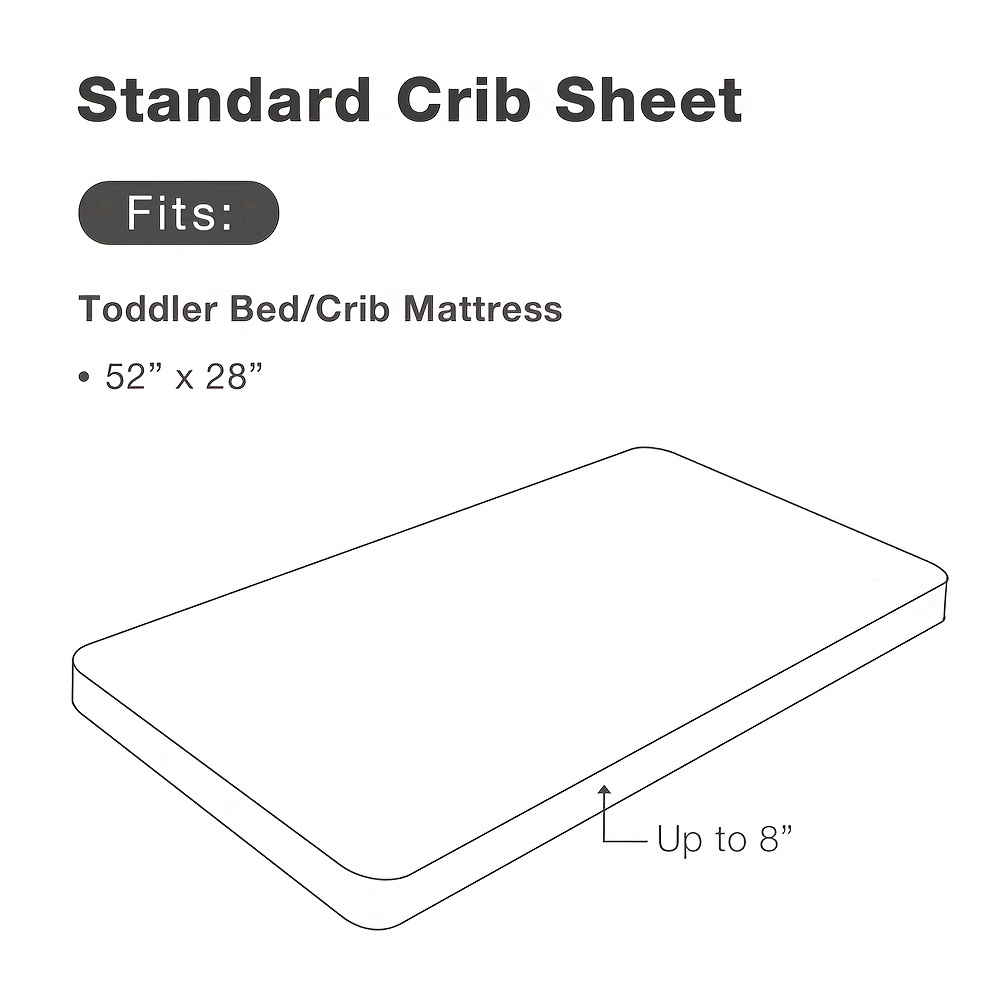 2pcs Soft Polyester Crib Fitted Sheets for Baby Mattress