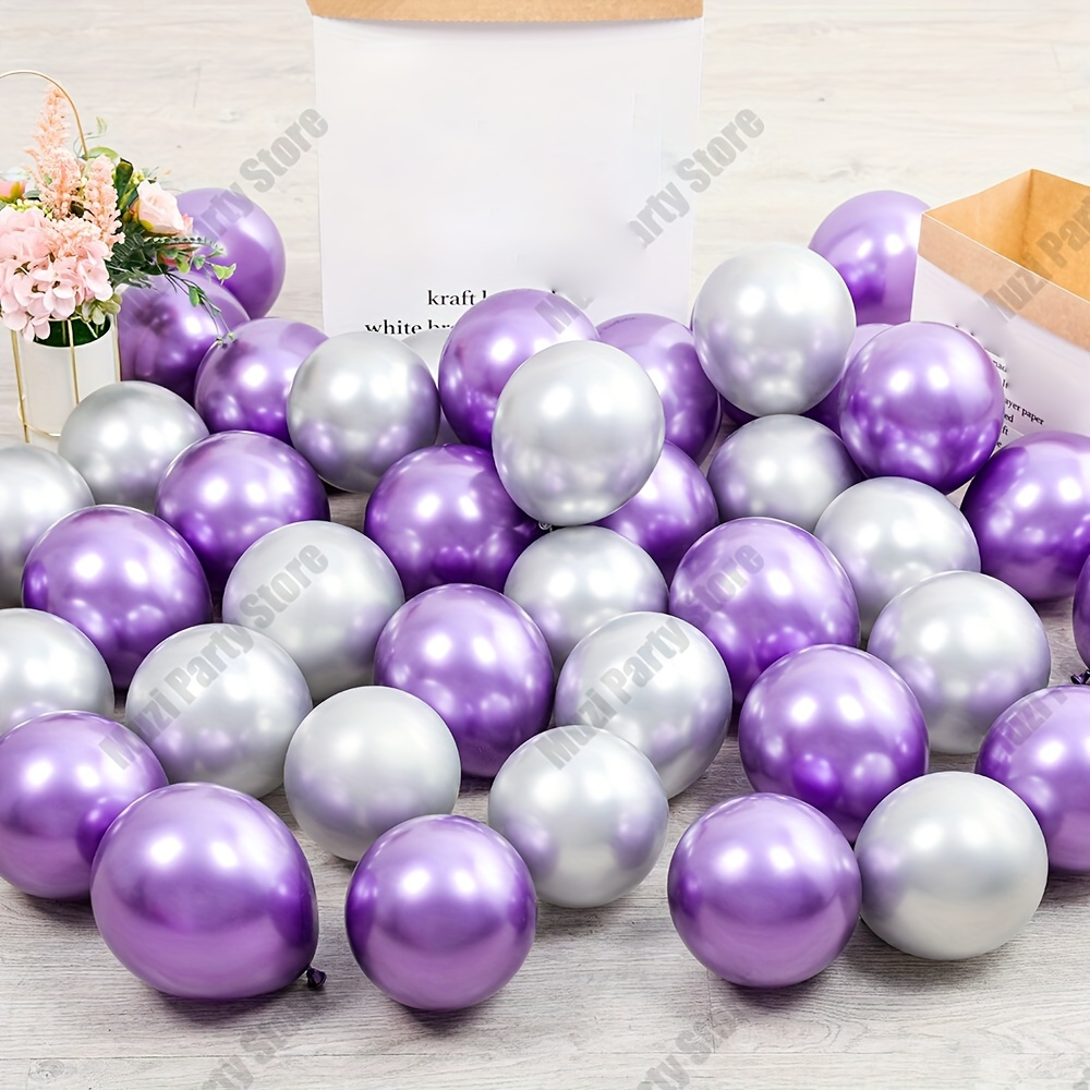 Ballons Pourpres Groupe, Brillant Violet De Décoration De Fête D