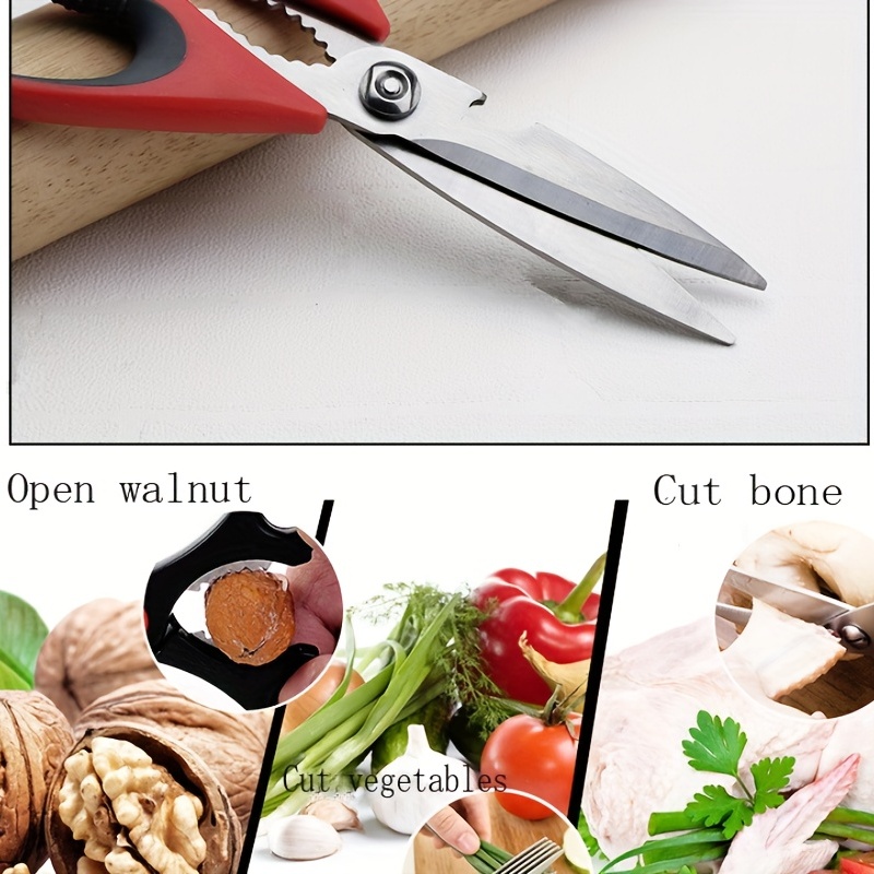 1PC Kitchen Shears Kitchen Scissors Heavy Duty Stainless Steel Food Shears  For Cutting Meat, Fish, Poultry Shears Multipurpose Utility Scissors
