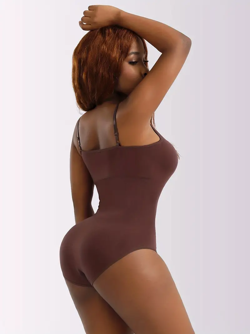 Seamless Solid Shaping Bodysuit Tummy Control Slimming High - Temu