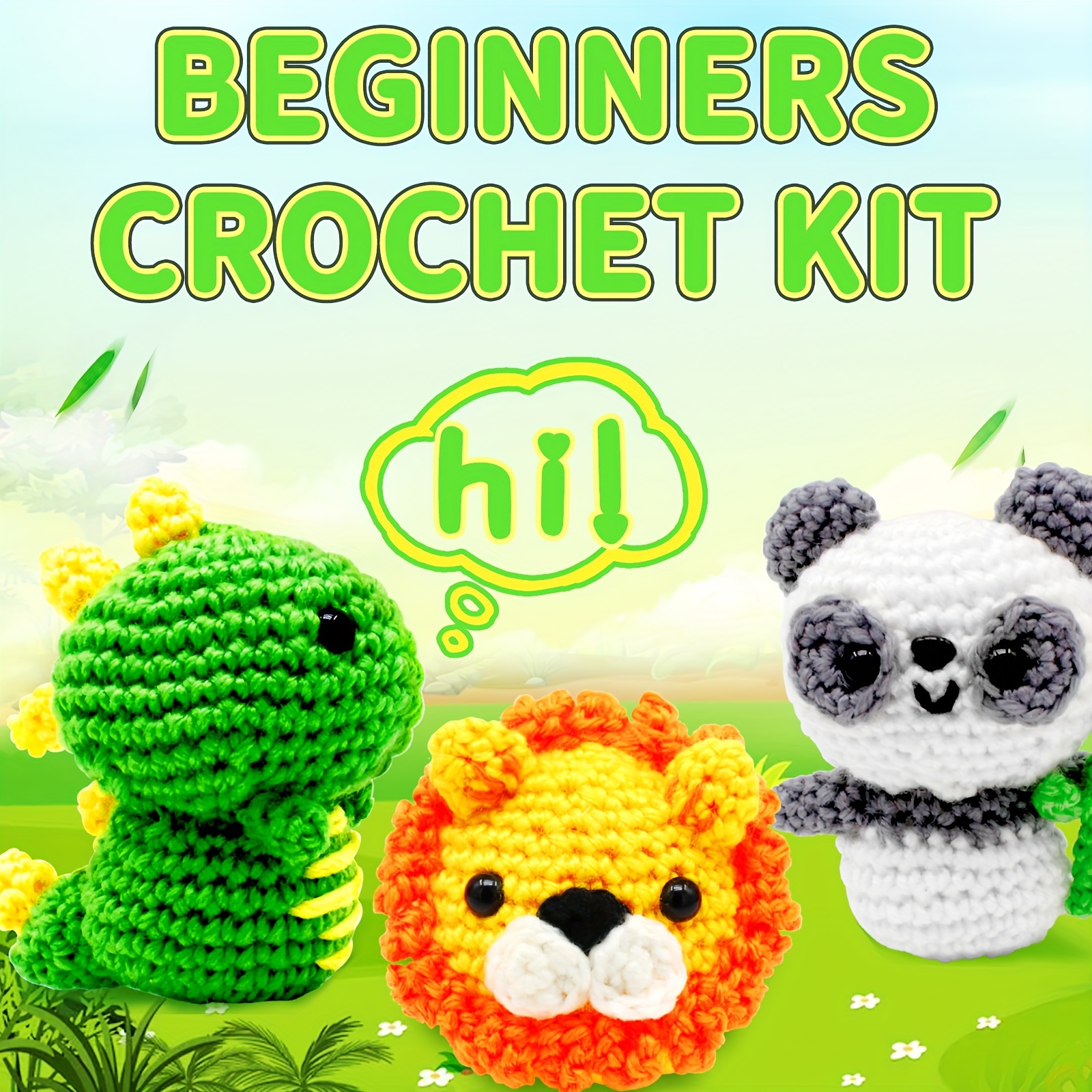 Learn To Knit Crochet Animals Panda Knitting Loom Kit,knitting Crochet Kit  For Beginners Crafts For