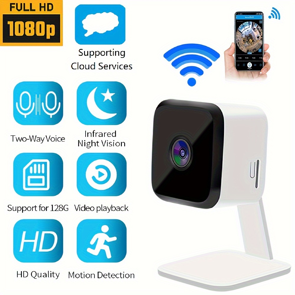 1pc Cámara Seguridad Hogar Wifi Hd 1080p Asegure Hogar - Temu