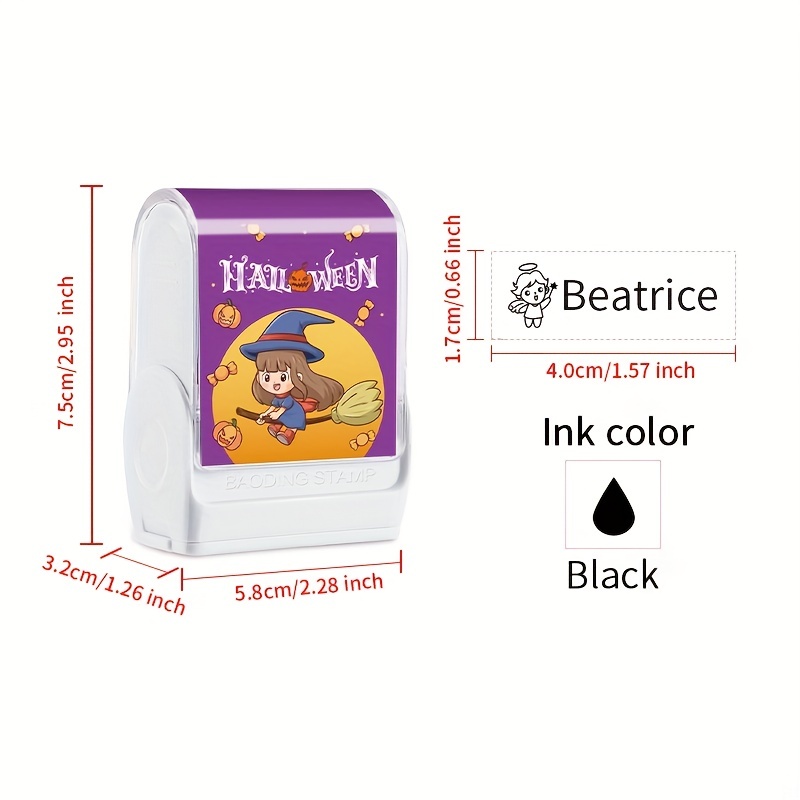 Purple Halloween Custom made Baby Name Stamp Diy For - Temu