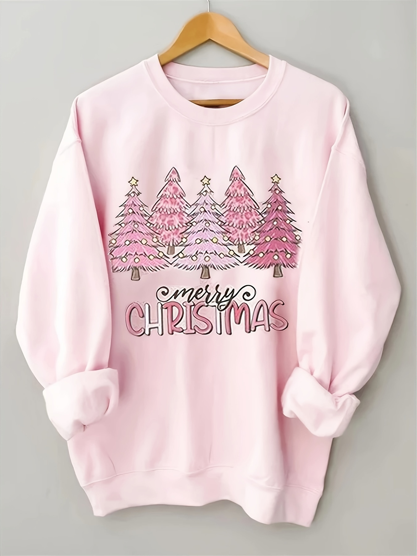 Sudadera Deportiva Estampado Árbol Navidad Sudadera Tipo - Temu Mexico