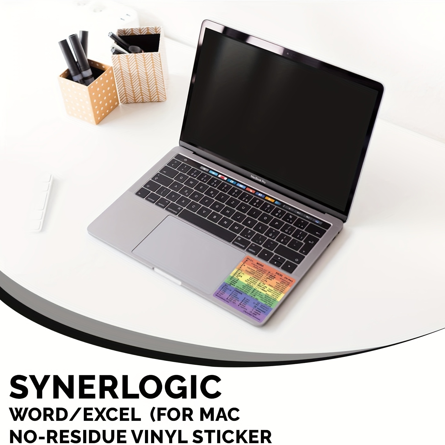 SYNERLOGIC Pegatina de vinilo de acceso directo con teclado de referencia  para PC, laminado, adhesivo sin residuos, para cualquier PC portátil o