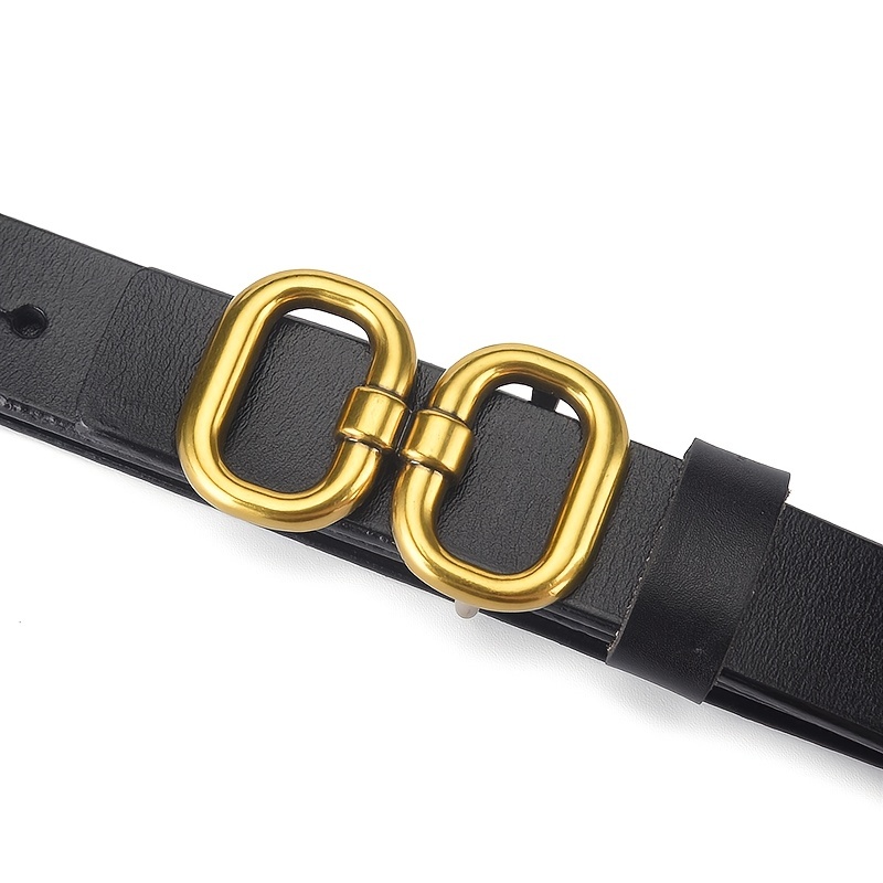 Double Ring Buckle Waist Belt for Jeans Pants