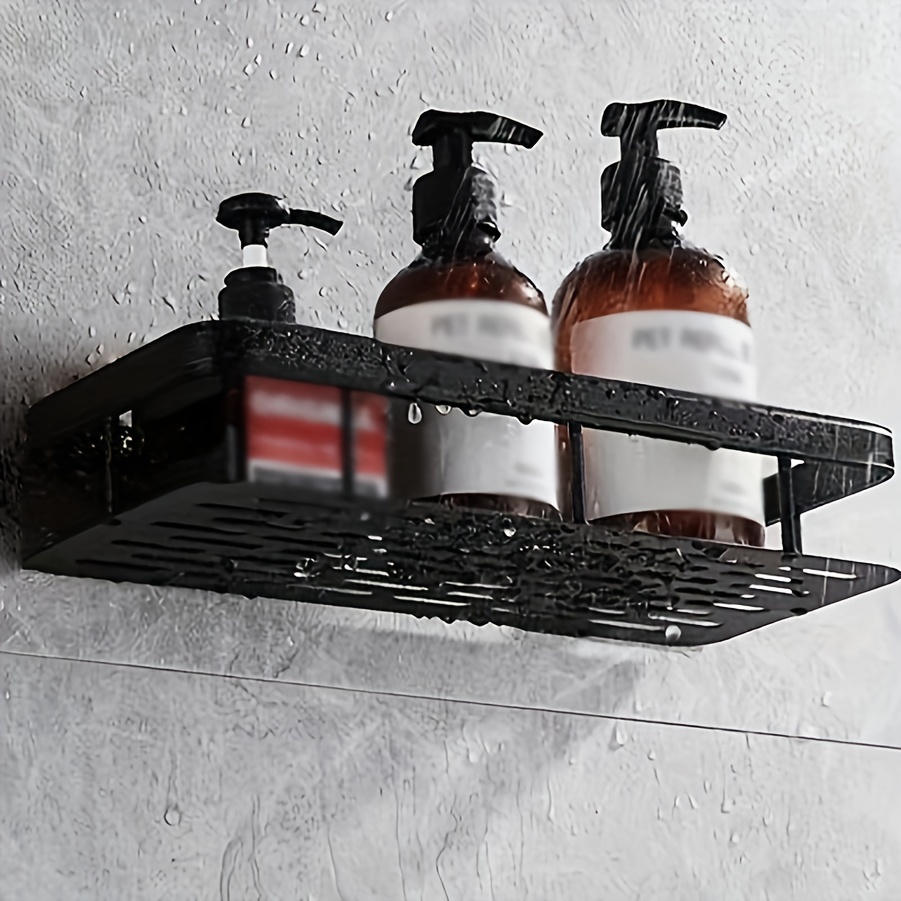 Rectangle Shower Caddy Shelf, Suction Cup, Aluminum Shower