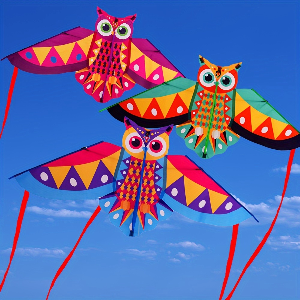 1pc 1 15m owl kite with 50m line for outdoor flying entertainment 1