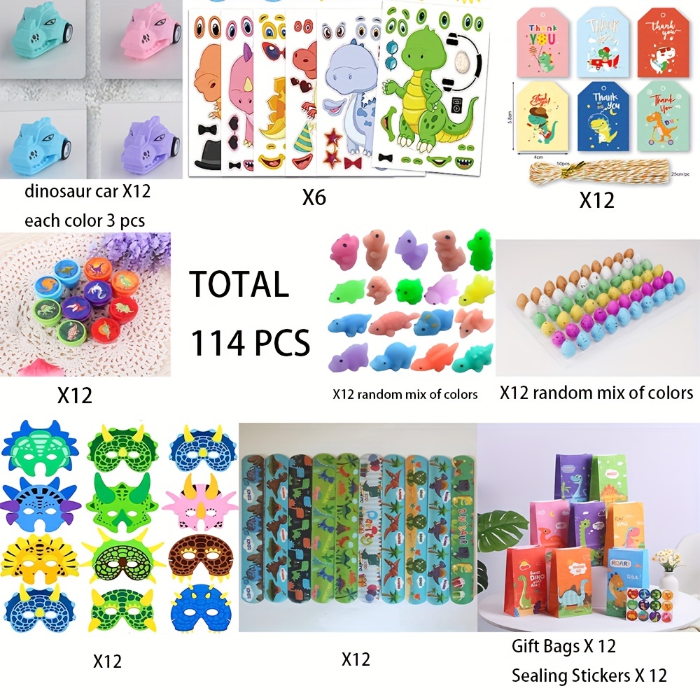 114pcs Suministros Fiesta Dinosaurios Niños Favor Fiesta - Temu Mexico