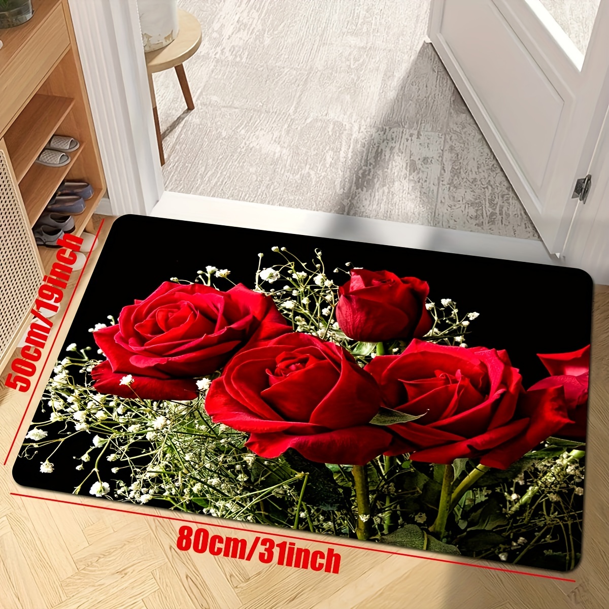 Flower Print Home Décor Rug: Enhance Your Space with this Stylish Kitchen  Mat, Entrance Door Mat, or Living Room Rug in 2023