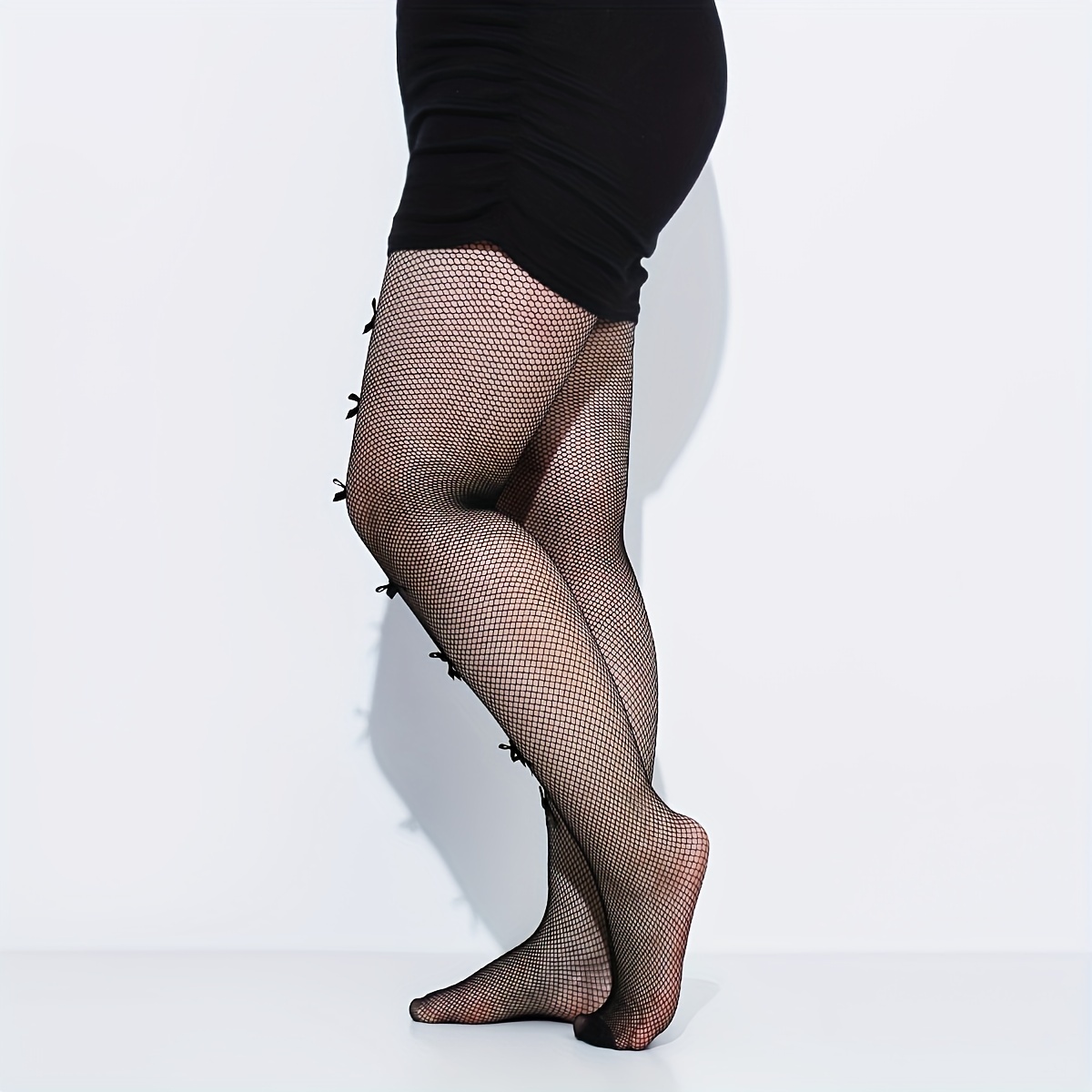 Plus Size Trendy Pantyhose Women's Plus Bow Decor Ultra - Temu