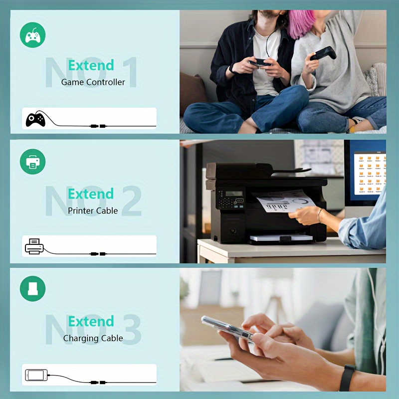 Seamless USB Cable, USB 3.0 Extension Cable, Male to Female USB Cable, High-Speed Data Transfer Cable, Mobile Phone And USB Drive Data Cable, USB Extension for Charging Computer Mouse And Keyboard. 16 USB Cable, USB 3.0 Extension Cable, Male to Female USB Cable, High-Speed Data Transfer Cable, Mobile Phone And USB Drive Data Cable, USB Extension for Charging Computer Mouse And Keyboard.