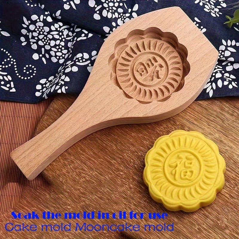 Wooden Cake Mold Traditional Mooncake Mold Lucky - Temu