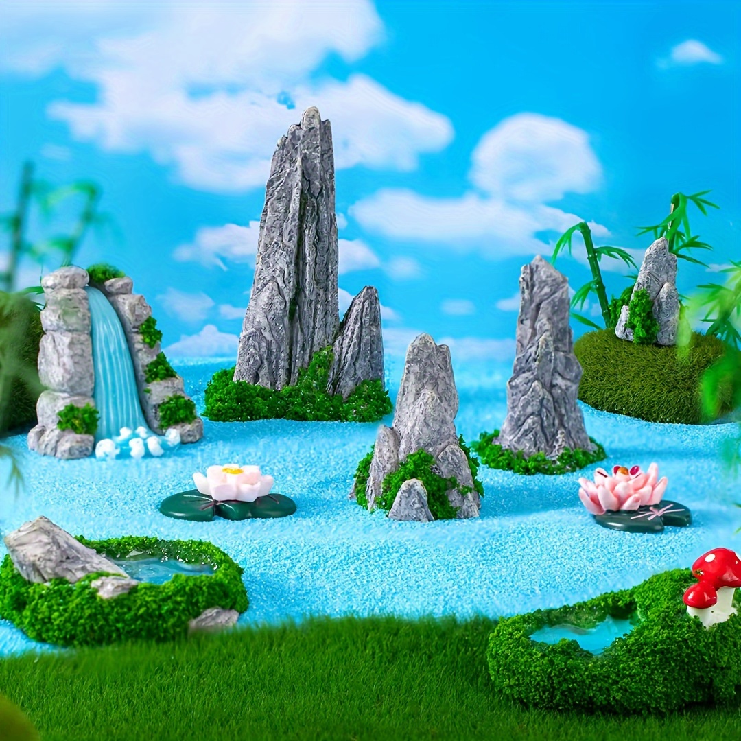Micro Landscape Creative Simulation Mountain Water - Temu