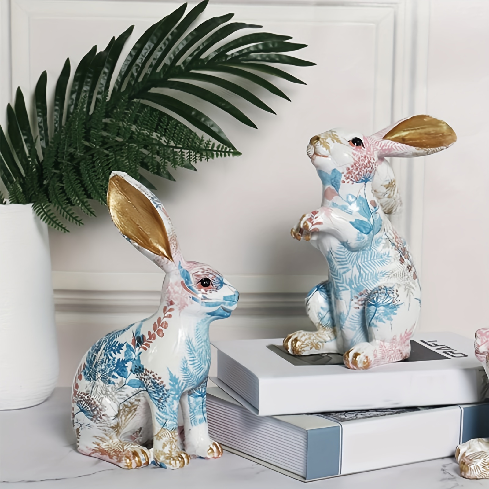  HOMSFOU Cartoon-Kaninchen-Ornamente Badezimmerdekorationen  Wohnkultur Statuen Hasenornament Geburtstagsgeschenke Für Kinder Kaninchen-dekor  Süße Hasendekoration Desktop-Kaninchen-Statue