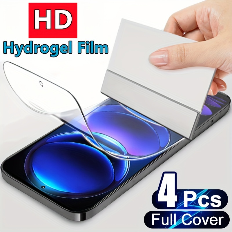 

4 Pcs Full Screen Hd Hydrogel Soft Film Screen Protector, For 14 13t Pro 13t Xiaomi 12s Ultra Redmi Note 12r Pro Redmi K60 Ultra Full Transparent Film