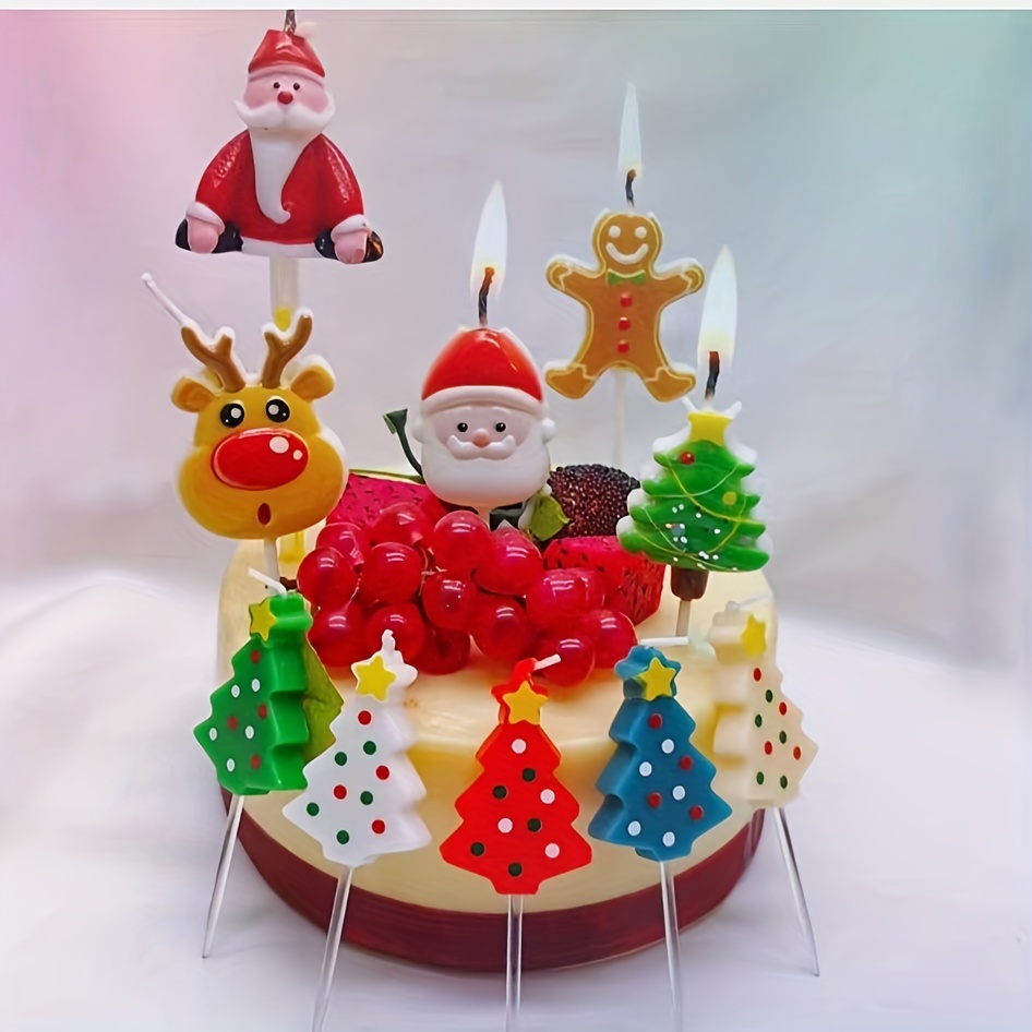 1 Set Candeline Torta Compleanno, Set Decorazioni Lalbero Natale