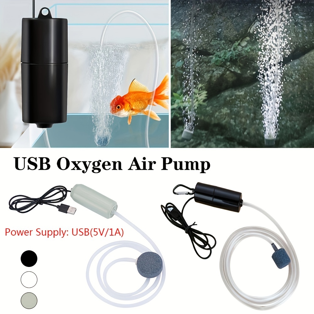 Aquarium Pompe À Air Portable, USB Ultra Silencieux Haute Énergie Efficace  Batterie Rechargeable Aquarium Filtre Pêche Réservoir D'oxygène Bulles