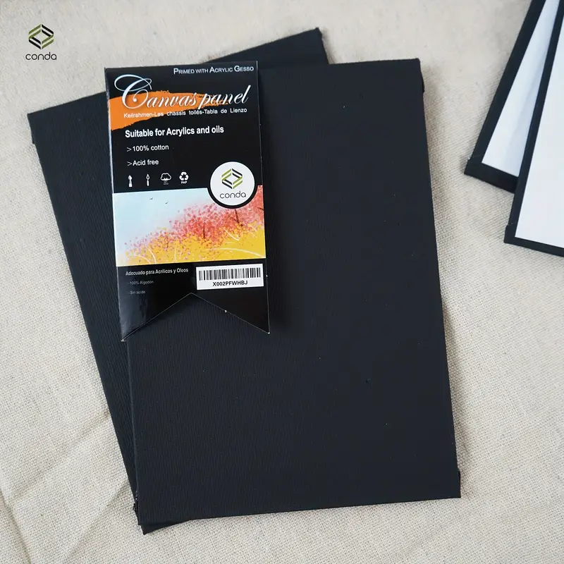 Black Stretched Canvas Paint Canvases Painting 100% Cotton - Temu
