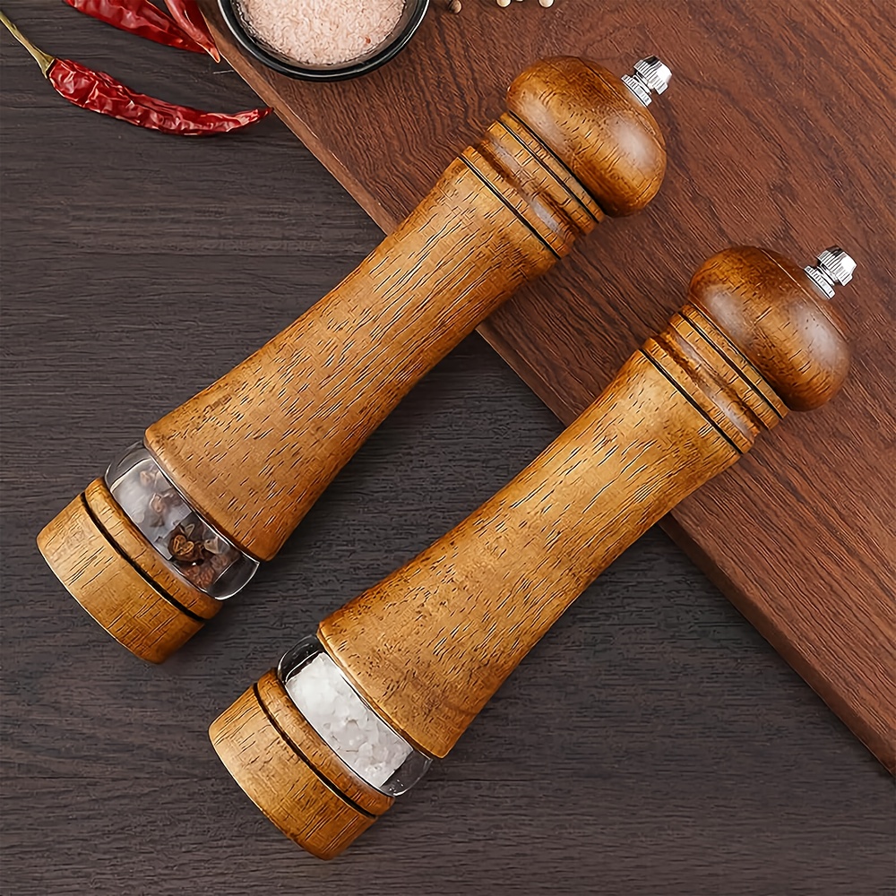 Pepper Grinder, Household Sea Salt Ginder, Wooden Spice Grinder, Manual Sea  Salt Mill, Spice Crusher, Reusable Spice Bottle For Bbq Picnic Camping,  Kitchen Gadgets, Kitchen Tools, Chrismas Gifts, Kitchen Decor - Temu