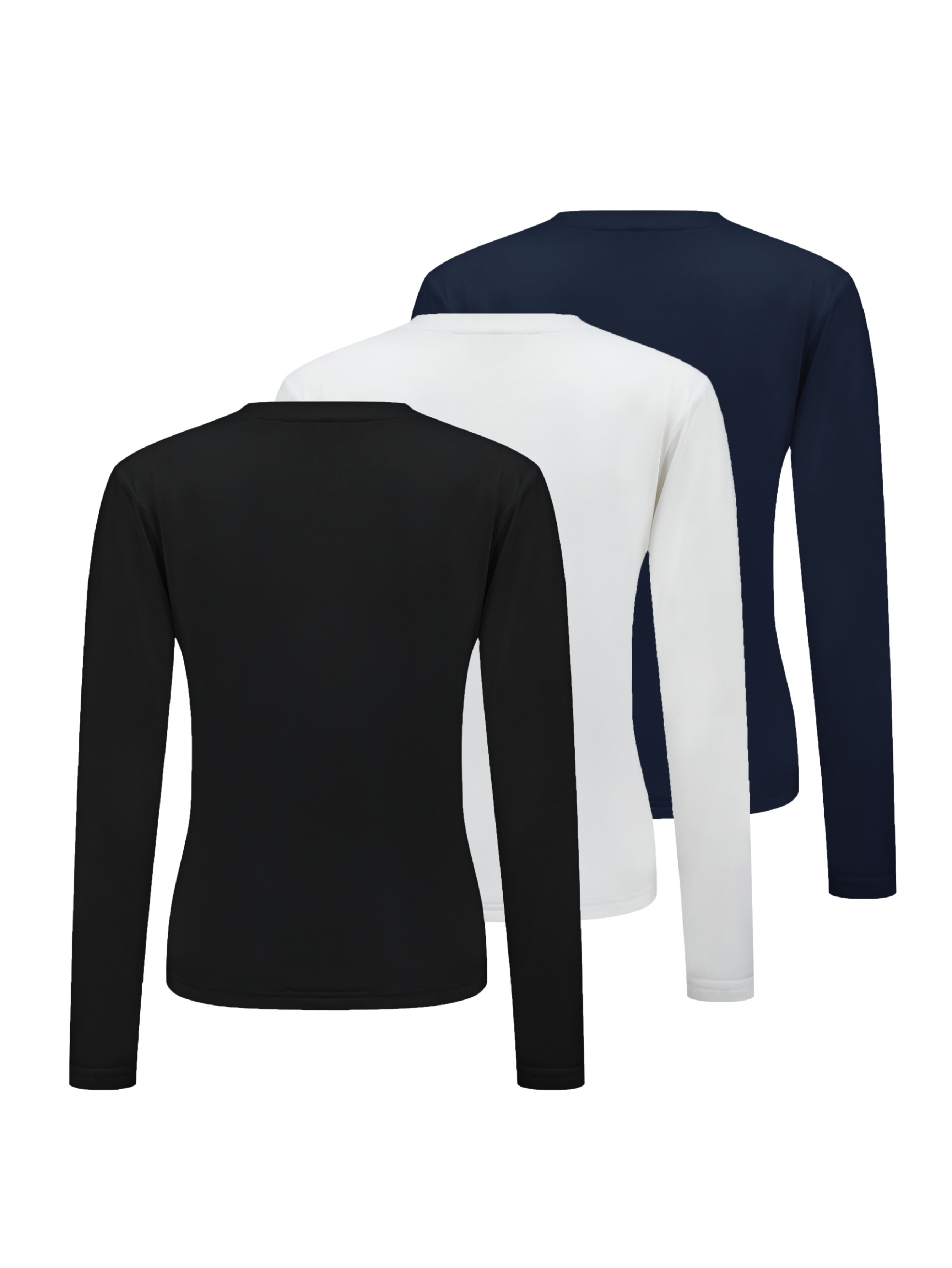 Women's Solid Color Thermal Long Sleeve Sports Top High - Temu Canada