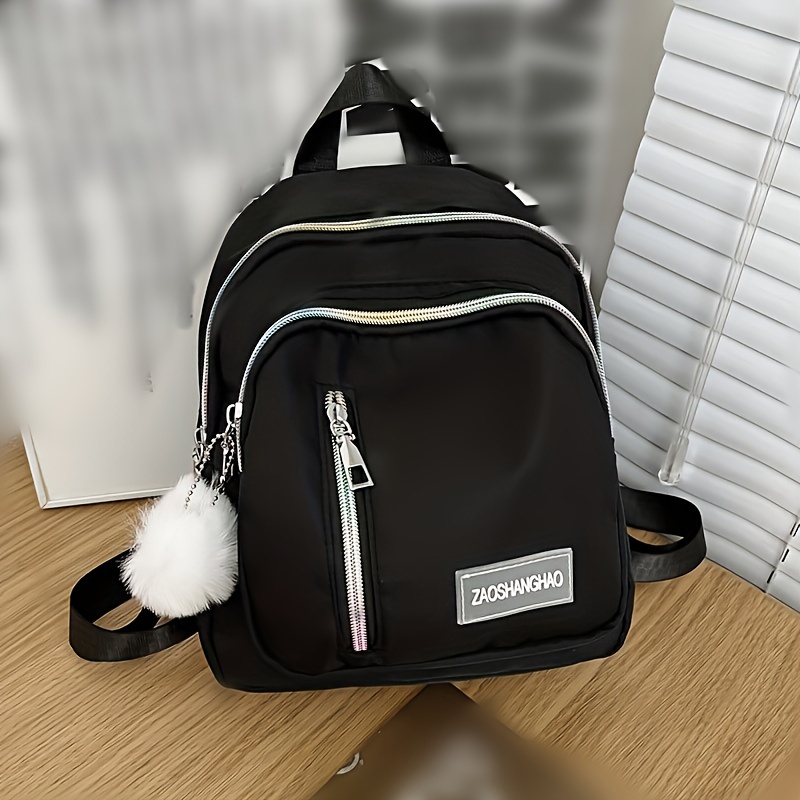 Gray Letter Print Large Capacity Backpack, Lightweight Portable Student  Schoolbag, Suitable For Commuting, Going Out Travel, Students To School,  Birthday Gift, Christmas Gift, Halloween Gift Holiday Gift - Temu