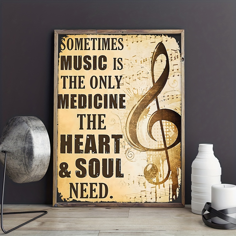 Musical Note Painting On Canvas Wall Art