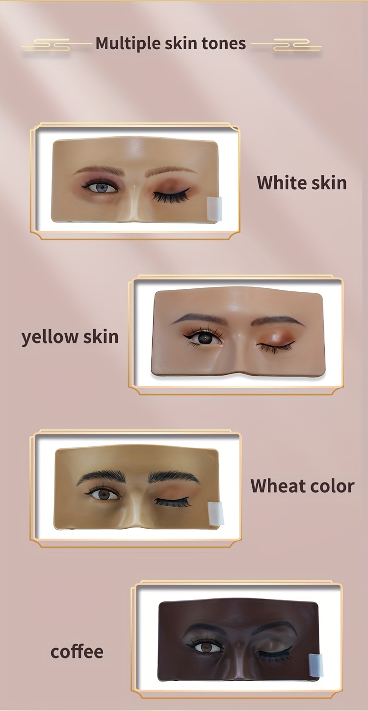 Übungspanel Augen-make-up, Professionelle Übungsgroßform Lidschatten,  Geeignet Anfänger Aufkleben Falschen Wimpern Augenbrauen - Schönheit &  Gesundheit - Temu Austria