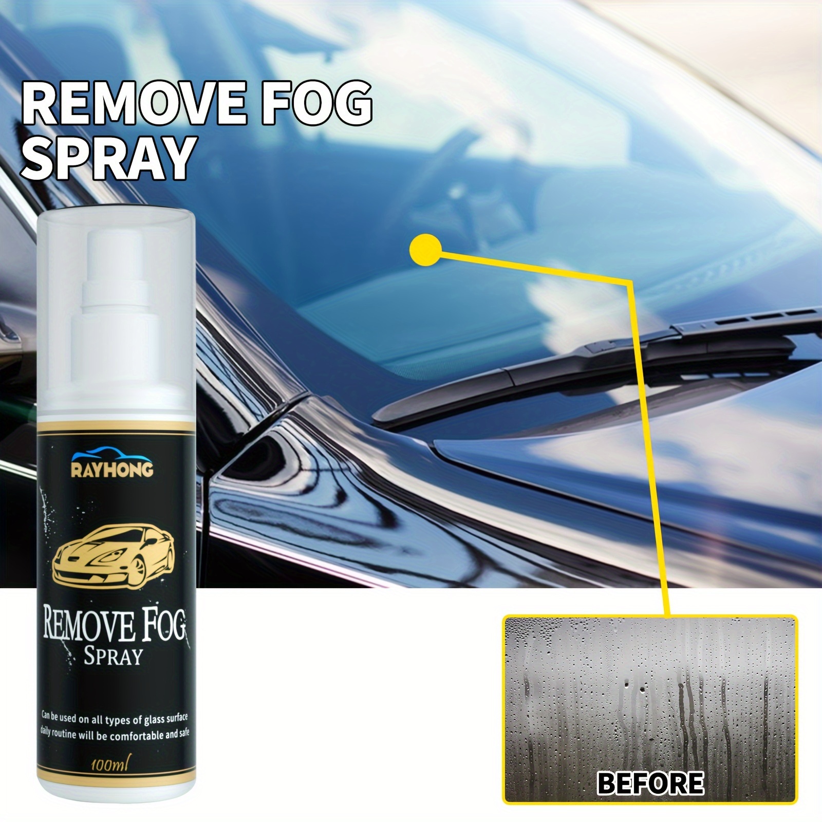 Comprar 100ml parabrisas repelente al agua antivaho agente antivaho  herramienta antivaho Spray parabrisas del coche