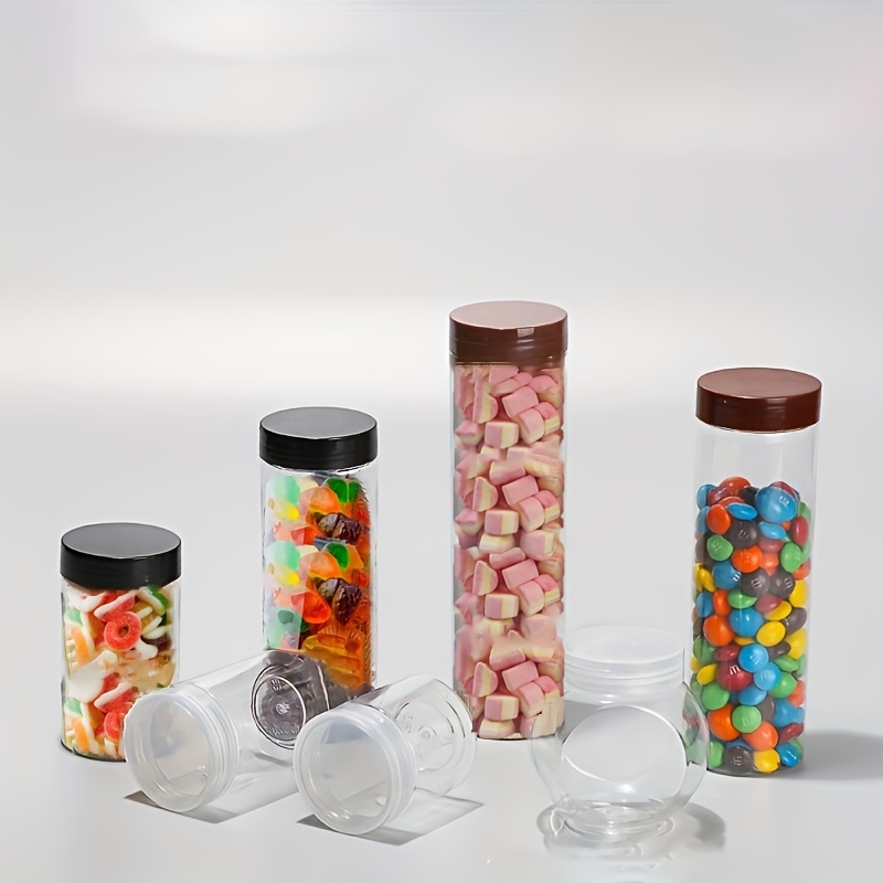 Candy Jar For Spices plastic Transparent Container plastic Jars With Lids  Cookie Jar Kitchen Jars Lids