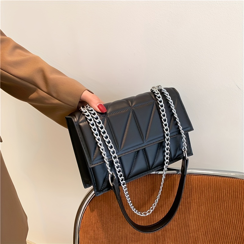 Mini Vintage Tassel Metal Chain Crossbody Bag, Pu Leather Textured Bag Purse,  Classic Versatile Fashion Shoulder Bag - Temu