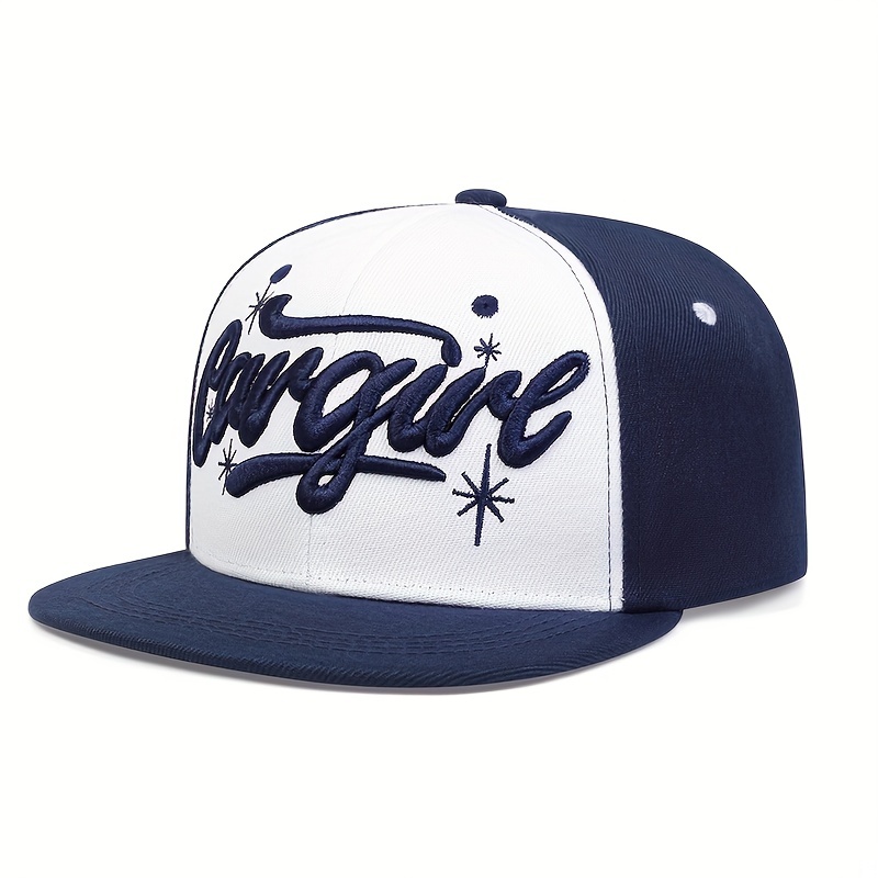 Men's Letter Flat Brim Hat