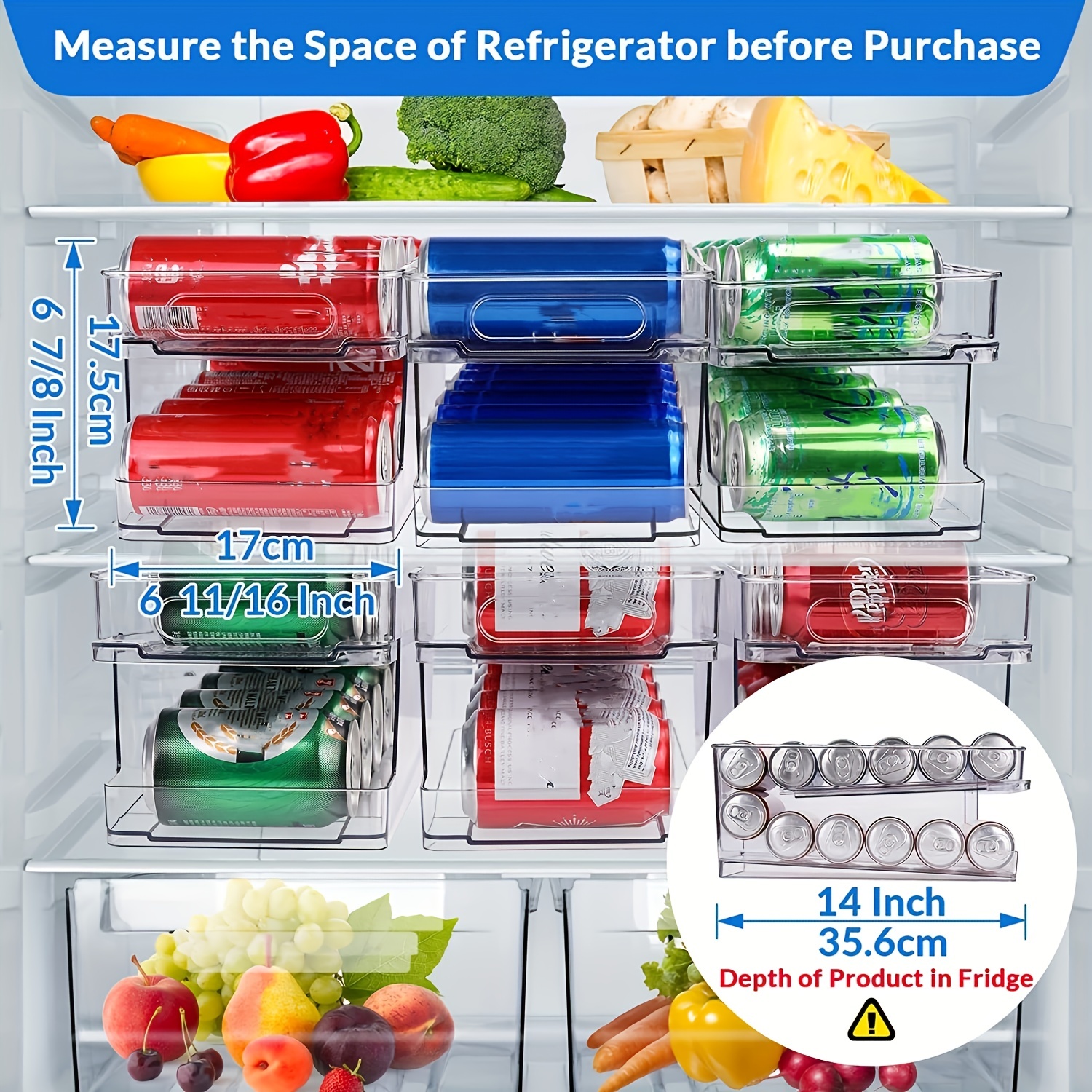 1pc Organizador Refrigerador Dispensador Latas Refresco - Temu