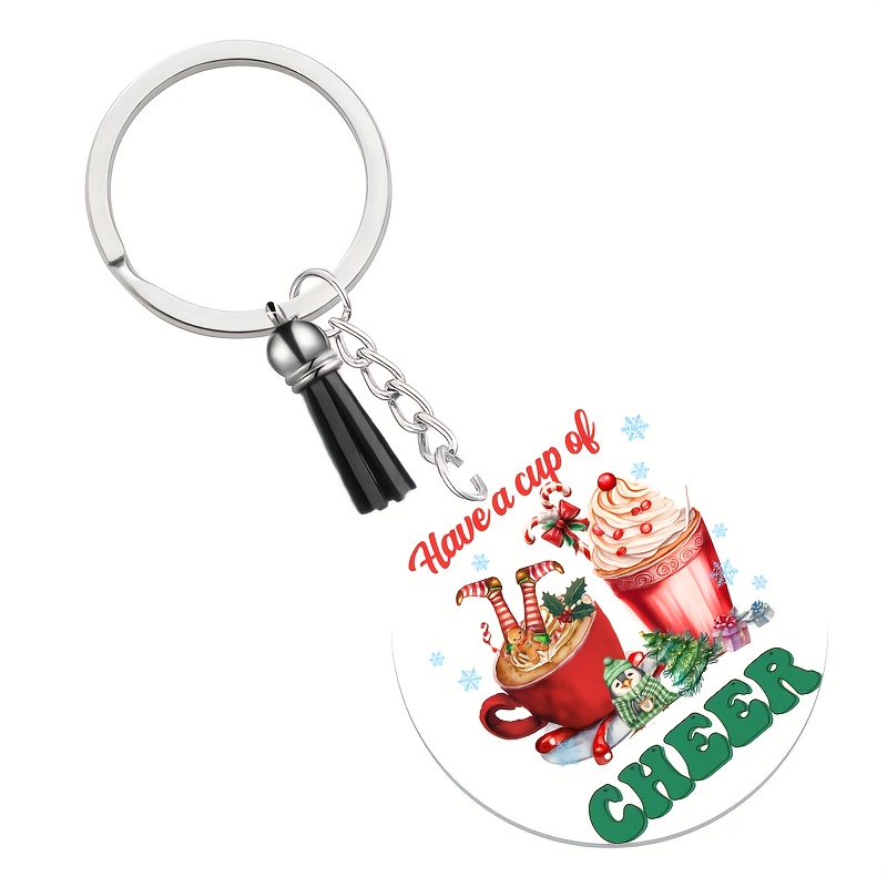 Acrylic Keychain Blank With Key Rings Tassels Key Chain For - Temu Australia