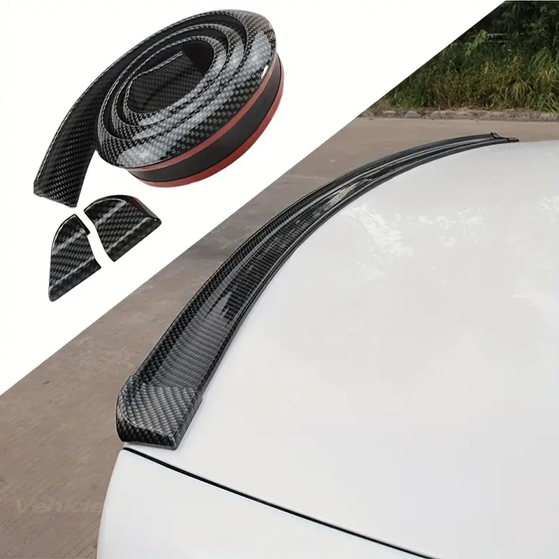 4,9ft/150cm Carbon Fiber Kofferraum Spoiler Lip Kit, Auto