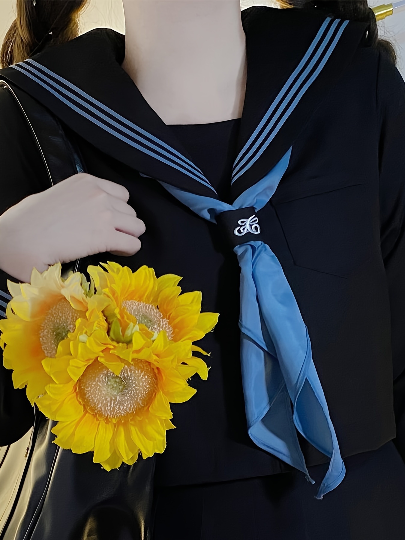 Girl, sailor suit, glance, smile, anime, HD phone wallpaper | Peakpx