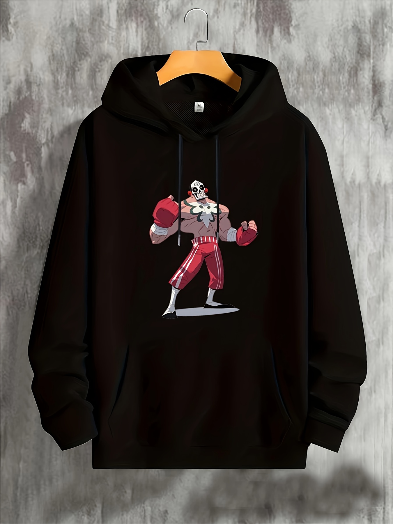 Street Fighter Akuma Character Mens Black Graphic Hoodie - XXL 