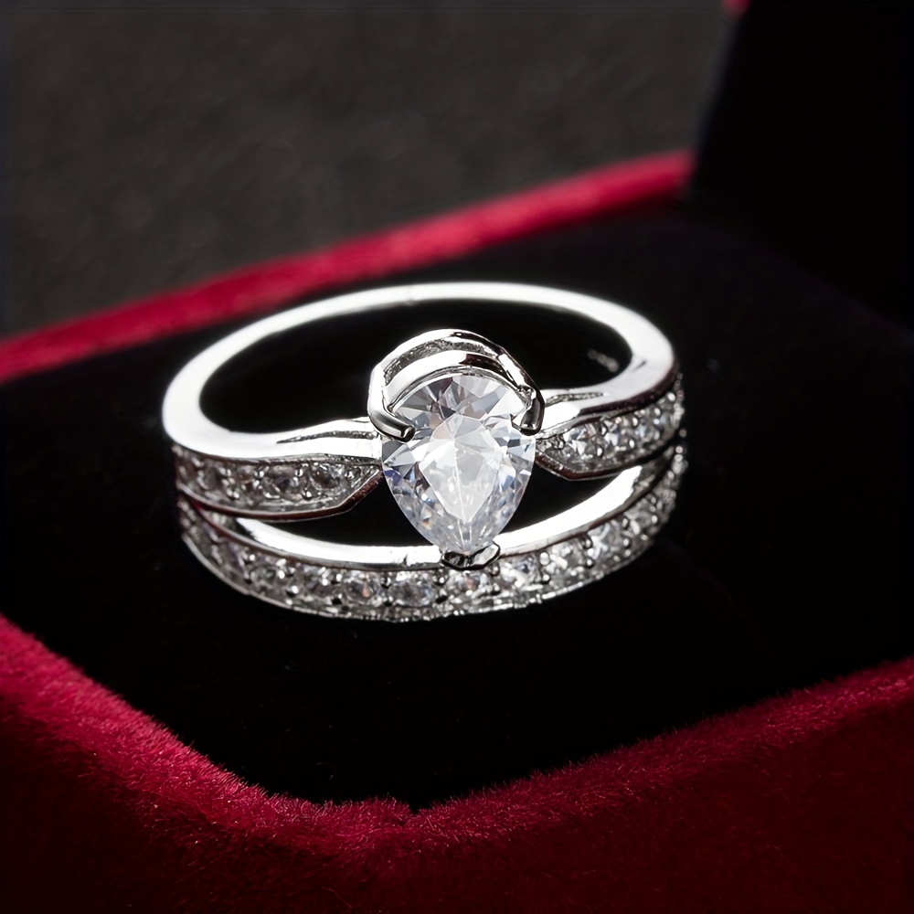 Women's Stylish Water Drop Ring, Valentine's Day Gift