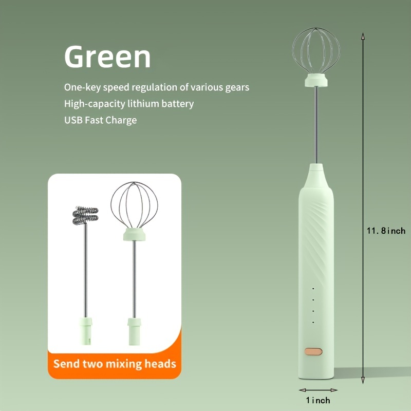 Electric Milk Frother, Usb Charging Three Gears Wireless Egg