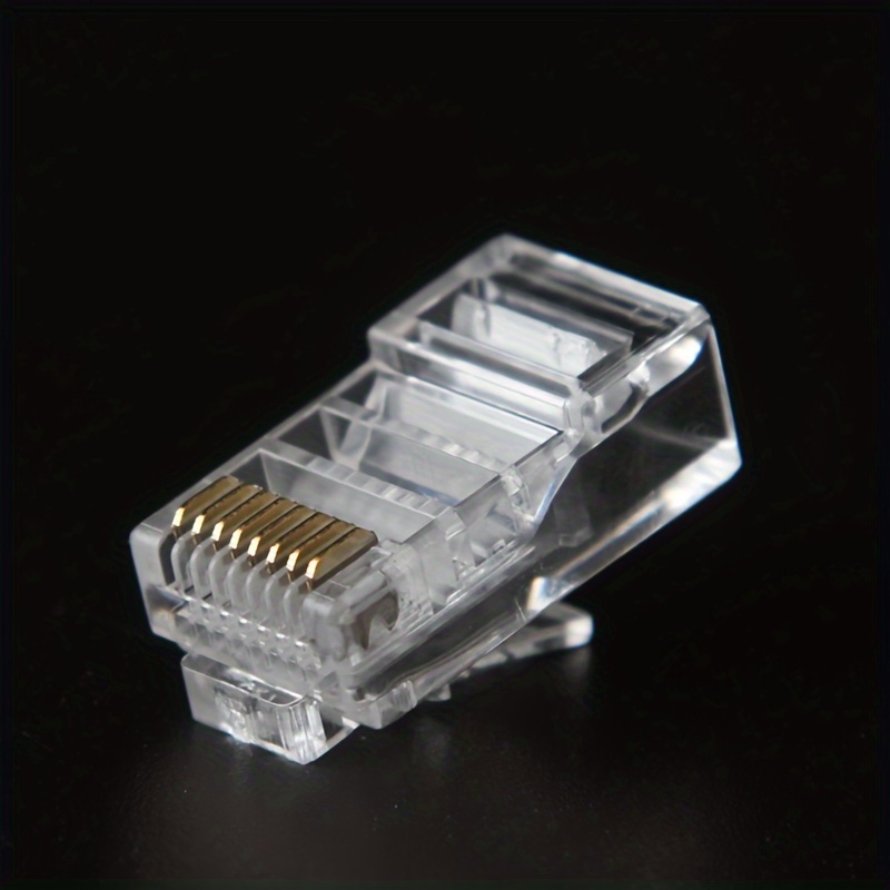 network equipment dedicated unshielded category 5e network cable crystal head cat 6 crystal head rj45 connector 8p8c network cable terminal broadband network cable connector 50 pieces bag